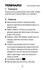 Preview for 4 page of Tenmars TM- 4100 User Manual