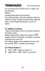 Preview for 14 page of Tenmars TM- 4100 User Manual