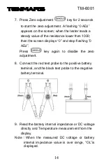 Preview for 16 page of Tenmars TM-6001 User Manual