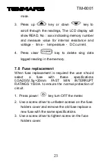 Preview for 25 page of Tenmars TM-6001 User Manual