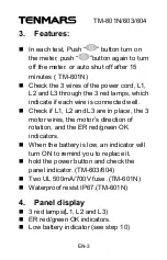 Preview for 5 page of Tenmars TM-601N User Manual