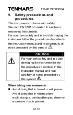 Preview for 14 page of Tenmars TM-601N User Manual