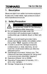 Preview for 4 page of Tenmars TM-721 User Manual