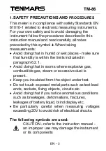 Preview for 4 page of Tenmars TM-86 User Manual