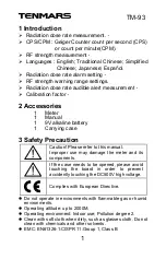 Preview for 3 page of Tenmars TM-93 User Manual