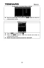 Preview for 13 page of Tenmars TM-93 User Manual