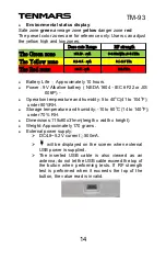 Preview for 16 page of Tenmars TM-93 User Manual