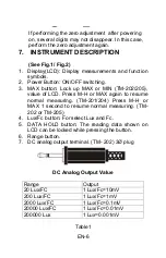 Preview for 8 page of Tenmars TM201 User Manual