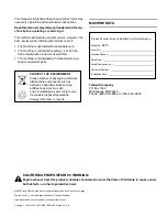 Preview for 2 page of Tennant 8210 Operator'S Manual