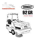 Tennant 92 GR Operator'S Manual preview