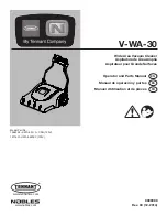 Preview for 1 page of Tennant V-WA-30 Operator And Parts Manual