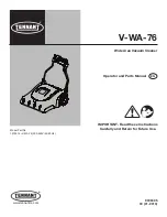 Предварительный просмотр 1 страницы Tennant V-WA-76 Operator'S Manual