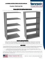 Tennsco Capstone Shelving Units Assembly Instructions/Parts Manual preview