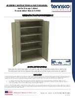 Preview for 1 page of Tennsco Jumbo Storage Cabinet J1878SU Assembly Instructions/Parts Manual