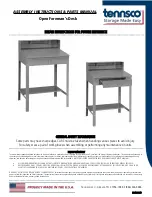 Предварительный просмотр 1 страницы Tennsco Open Foreman's Desk Assembly Instructions/Parts Manual