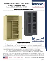 Tennsco Standard Combination Cabinet 7220 Assembly Instructions/Parts Manual preview