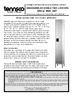 Preview for 1 page of Tennsco STK-151872-1 Assembly Instructions/Parts Manual