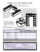 Предварительный просмотр 2 страницы Tennsco WELDED 3-PERSON LOCKER Assembly Instructions/Parts Manual