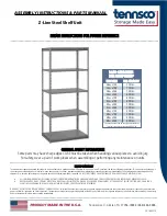 Предварительный просмотр 1 страницы Tennsco Z-Line Steel Shelf Unit Assembly Instructions/Parts Manual