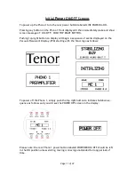 Preview for 14 page of Tenor phono1 Owner'S Manual