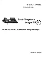 Tenovis Integral TB 13 Operating Instructions Manual предпросмотр