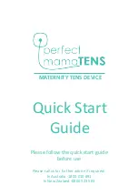 TensCare Perfect mamaTENS Quick Start Manual предпросмотр