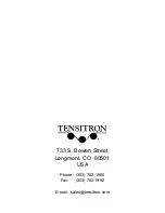 Preview for 16 page of TENSITRON TX-1000-1 Operating Instructions Manual