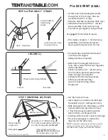 Preview for 6 page of Tentandtable.com 716 832-TENT Assembly Instructions Manual