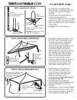 Preview for 7 page of Tentandtable.com 716 832-TENT Assembly Instructions Manual