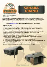 TENTCO SAHARA GRAND Quick Start Manual preview