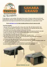 Preview for 1 page of TENTCO SAHARA GRAND Quick Start Manual