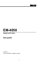 Preview for 2 page of TENTECH EM4058 User Manual