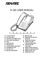 Preview for 1 page of Tentel K-320 User Manual