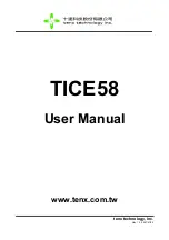 Предварительный просмотр 1 страницы TENX TECHNOLOGY TICE58 User Manual