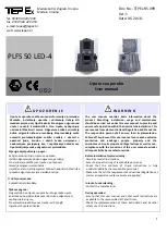 Tep Ex PLFS 50 LED-4 User Manual предпросмотр