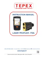 Tepex LASER PROFILER - PDA Instruction Manual предпросмотр