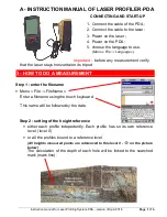 Предварительный просмотр 3 страницы Tepex LASER PROFILER - PDA Instruction Manual