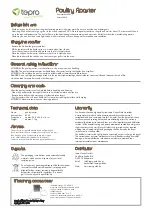 Preview for 2 page of tepro Poultry Roaster Quick Start Manual