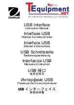 Preview for 1 page of Tequipment Ohaus USB Instruction Manual