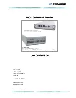 Teracue ENC-100 MPEG-2 Encoder User Manual предпросмотр