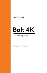 Teradek Bolt 4K 1500 Reference Manual preview