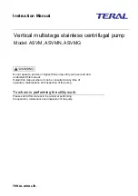 Предварительный просмотр 1 страницы Teral ASVM Series Instruction Manual