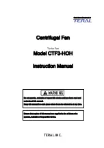 Предварительный просмотр 1 страницы Teral CTF3-HOH Instruction Manual