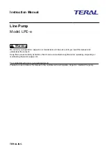 Teral LPE-e Instruction Manual preview