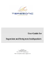 Preview for 1 page of Teresonic Ingenium User Manual