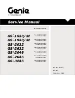 Terex Genie GS-1530 Service Manual preview