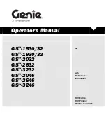 Terex Genie GS-2032 Operator'S Manual preview