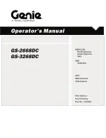 Preview for 1 page of Terex Genie GS-2668DC Operator'S Manual