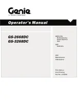 Предварительный просмотр 1 страницы Terex Genie GS-2668DC Operator'S Manual