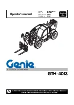 Terex Genie GTH-4013 Operator'S Manual preview